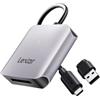 Lexar Lettore di schede di memoria CFexpress di tipo B RW510, fino a 10 Gbps, lettore di schede di memoria CF USB 3.2 Gen 2 per schede CFe di tipo B, lettore di schede CF con cavo USB di tipo C