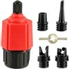 HUAREW Adattatore per Pompa di SUP, Adattatore per Kayak, Convertitore di Valvola d'Aria Multifunzionale Gonfiabile con 4 Ugelli per Tavola da Surf, Paddle, Kayak, Gommoni, Barche da Pesca