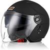 ORIGINE Casco Jet Moto Casco Aperto Scooter con Doppia Visiera Omologato ECE ( SWAT MATT BLACK,S)…