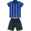 TMK Tuta da Uomo Completa set Completo estivo da sport 2 pezzi art. 302 (L, Blu a Strisce)