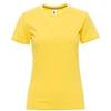 PAYPER Sunrise Lady T-Shirt Maglia Maglietta Mezza Manica Corta Sfiancata da Donna 100% Cotone Girocollo Giallo (S)