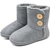 KuaiLu Pantofole Stivaletto Donna Invernali Chiuse Babbucce Memory Foam Alte Pantofole Stivali Inter Casa Comode Calde Pelose Ciabatte Stivaletti Peluche Pelo Slippers Antiscivolo grigia 40-41 EU