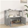 Hovothy Credenza Salotto 80x30x60cm Mobiletto Arredo Cucina Buffet Ingresso Sala Mobile Da Cucina Armadio da Cucina Mobile Basso Soggiorno Mobili Per Soggiorno Buffet Grigio cemento
