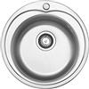 JASSFERRY 49 cm Lavello da Cucina Rotondo Lavandino in Acciaio Inox 1 Vasca