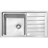 JASSFERRY Lavello da cucina Vasca singola in Acciaio Inox Spazzolato, scolapiatti reversibile Lavandino, con set di rifiuti