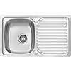 JASSFERRY Lavello da cucina 1 vasche in Acciaio Inox Spazzolato, scolapiatti reversibile Lavandino, con set di rifiuti