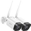 ANNKE 4K/8MP Telecamera WiFi Esterno Senza Fili, Rilevamento Movimento PIR, Audio a 2 Vie, Visione Notturna IR 30 metri, Compatibile con ANNKE 4CH/10CH/16CH Kit Videosorveglianza WiFi