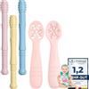 OKONKN Boccino per dentizione, massaggiagengive, boccole di morso in silicone, 5 pezzi. Ammesso come oggetto di presa (5 pezzi-B)