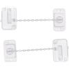 Haitok Blocco limitatore per finestre, 2 pezzi, serrature di sicurezza per bambini e animali domestici, installazione senza trapano, regolabile da 6 a 25 cm, per finestre in UPVC, legno, alluminio, finestre
