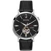 Bulova Orologio Analogico Automatico Uomo con Cinturino in Pelle 96A201
