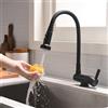 SJQKA Rubinetto Cucina Abbattibile Sottofinestra Nero, Rubinetto Cucina Pieghevole 3 Modalità Di Scarico Dell'acqua, Miscelatore Sottofinestra Cucina Rubinetti Da Cucina Materiale in Ottone