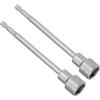 CoCud Driver Incastonare Dadi Magnetica, Presa 17mm Attacco Esagonale 1/4, Chiave a Bussola Lunga in Acciaio CR-V per Riparazione Parti Auto, 2pz