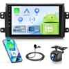 VECHTEL 8 CORE Q-Snapdragon 4+64G Autoradio Android 15 per Suzuki SX4 2006-2013 FIAT Sedici 2005-2014,9 HD Schermo Tactile co Carplay Android Auto senza Fili GPS WiFi DSP Bluetooth FM/RDS Retrocamera