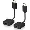 AXFEE 2 Pezzi Cavo di prolunga HDMI, Corta Alta Velocità, 12CM Connettore di prolunga, prolunga HDMICompatible Con Chromecast/Fire TV/Roku, TV Stick, Roku Stick, PS4, PS5, Xbox - Nero