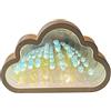 ZJRung Specchio con Luce Notturna Tulipano Lampada Fai da te Tulipano Nuvola Lampada da Comodino