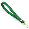 SHTGOI Cinturino da polso in pelle PU, portachiavi di ricambio corto, cinturino in pelle con moschettone, cinturino da tasca per borse, pochette e portachiavi, colore: verde