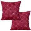 ggaimwf Tartan Copricuscini 40x40cm Cuscini estetici rossi Motivo pastello A scacchi Plaid Velluto Copricuscini decorativi Cuscino per divano Stile country Set di 2