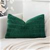 Artscope 1 Pezzi Federe per Cuscini in Velluto a Coste Minimalista Copricuscino Colorato per la Decorazione Domestica Soggiorno Camera da Letto Divano 30x50cm, Verde Scuro