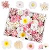 Turiueba 36Pcs Fiori Finti per Decorazioni Margherite Rose Fiorellini Foselline Fiori di Stoffa per Vestiti Bomboniere Torte Artigianato Fai Da Te Abiti Decorativi Piccoli Fiori Teste + 2 Clip di Frangipani