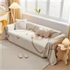 VanderHOME Copridivano Asciugamano da divano Decorativo Universale Tutte le stagioni Tessuta Nappe Cuscino divano Astratto Geometria Linea Multifunzione Morbido Coperte per Divano 180 * 150cm Khaki