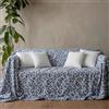 L'Emporio Casa Telo Arredo Copridivano Ricciolo Tela Robusta Grossa in Cotone di Panama Misure Maxi 160X280-260x280-360x280 Lenzuolo Copritutto Made Italy (360x280, Blu Scuro)