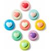 Sunurs - Set di 16/9 magneti brillanti a forma di cuore macaron - Per lavagna bianca, armadietto, cucina e ufficio, adesivi magnetici decorativi e colorati (multicolore, multicolore)