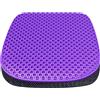 TONINT Cuscino in gel, Cuscini per sedia in gel, Cuscino antidecubito-Cuscino Elastico per Il Sostegno del Sedile,Fresco e Traspirante, per alleviare l'affaticamento dell'anca (Viola, 45×45×3.5cm)