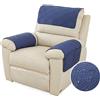 FANSU Copribraccioli Fodera Per Bracciolo del Divano, Fodera Per Poggiatesta Per Sedia Reclinabile, Fodera Per Poltrona Impermeabile con Tasche, 1 Posto Copripoltrona Relax (1 Posto,Blu scuro)