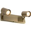 Qazqa jeana - Faretto da soffitto/parete Moderno - 2 luce - L 26 cm - Bronzo - Moderno - Soggiorno I Camera da letto I Sala da Pranzo I Cucina
