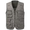 KTWOLEN Gilet da Pesca da Uomo con 16 Tasche Veste Leggero Traspirante Panciotto ad Asciugatura Rapida per la Fotografia di Pesca in Campeggio Camping, Grigio scuro, XL