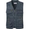 KTWOLEN Gilet da Pesca Uomo Gilet da Viaggio Sport Multitasca Giubbino da Lavoro Smanicato Reporter Caccia Gilet da Fotografi Giacche Safari, Blu, 3XL