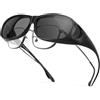Bloomoak Occhiali polarizzati antiriflesso UV 400 per uomini e donne, adatti per guida/pesca/golf, A1-lente grigia/montatura ovale/Cat3/M