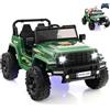 RELAX4LIFE Macchina Elettrica per Bambini 24V con 2 Posti, Telecomando, Clacson, Luci LED e Musica, 2 Velocità Regolabile, dai 3 agli 8 anni (verde)