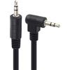 PremiumCord Cavo Jack 3m, Spina Jack 3,5mm, Stereojack Maschio-Maschio 90°, Cavo Collegamento Audio Cuffie Aux, Per TV Cellulari MP3 HiFi, Schermato, Colore Nero