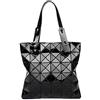 whatUneed Donne Top-Handle Borse, Borsa a tracolla luminosa geometrica, pieghevole in finta pelle Shard Lattice Tote Bag Shard Shard Bag, nero, Taille unique