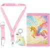 GmeDhc Portafoglio Bambino, Ragazzo Ragazza Cartone Animato Portafoglio, Portamonete Bambino con Moschettone, Cordino da Collo e Portachiavi, per Bambini Adolescente Regalo