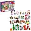 LEGO 41706 Friends Calendario dell'Avvento, Set 2022, 24 Giochi Creativi Natalizi con Babbo Natale, Pupazzo di Neve e Renne, Regalo Festivo per Bambini