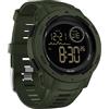 findtime Orologio digitale da uomo, impermeabile, sportivo, tattico, militare, cronometro, allarme, 12/24 ore, orologio da polso da uomo per corsa, nuoto, relojes para Hombres, Verde, Sport