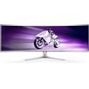 Philips Evnia 49M2C8900L Monitor Gaming 49" QD-OLED Curvo Dual QHD 144Hz Bianco