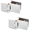 Heuskay Cerniere per Porte in Vetro a 0° - Schermo Doccia Senza Foratura, per Vetro Spesso 5-8 mm, Bagno, Doccia, Armadio