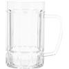TOYANDONA Bicchieri pesanti e grandi, tazza classica infrangibile in plastica trasparente per vino, birra, boccale con manico, per bar, casa, cucina, 540 ml