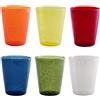MEMENTO Synth Bicchieri Acqua Colorati Energia Set 6 Pezzi 330ml Plastica