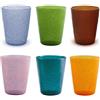 MEMENTO Synth Bicchieri Acqua Colorati Armonia Set 6 Pezzi 330ml Plastica