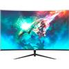 Nilox NXM24CRV01 Monitor 24 Pollici, Monitor 144Hz e 165Hz, Schermo PC con Luminosità di 250 cd/m2, Connessione HDMI, Angolo di Visione 178°