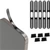 HENGBIRD Kit Protezione USB-C per iPhone 15/16-5X Tappi USB-C Anti Polvere & 5X Copertura Altoparlante - Silicone & Maglia Metallica - Protezione Completa per Porte di Carica & Altoparlanti - Nero