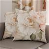 PETTI Artigiani Italiani - Coppia di Federe Cuscino 30x30 cm in Microfibra, Cuscini Arredo Camera da Letto, Divano, Salotto, Set 2 Fodere Copricuscino, Federa Floreale 40, 100% Made in Italy