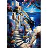 BOWETILE 5D DIY Diamond Painting Kit Completo, Paese Costiero Diamond Painting Kit Completo per Adulti, Notte al Mare Diamant Painting per Adulti, Decorazioni per Casa 30x40 cm