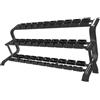 DIAMOND FITNESS Rastrelliera Manubri Tondi 15 Coppie - Rack Professionale Serie 350 DIAMOND