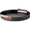 KNINDUSTRIE LIVE/LY VASSOIO ALLUMINIO MANICI CUOIO 50 CM GL314LL