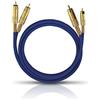 Oehlbach NF 1 Master 1000 - Eccellente cavo cinch audio stereo analogico - 2x Cinch/2x Cinch, spina in metallo, schermatura - 10 m - blu
